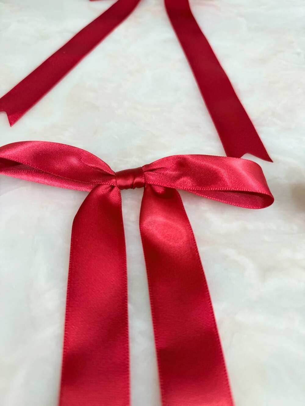 Red Satin Ribbon Bows - Picture 3 of 4